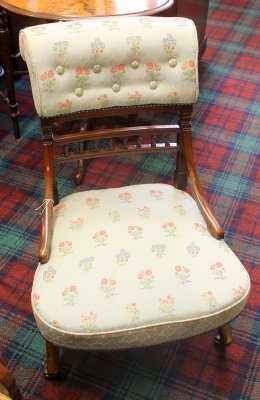 19th cent Mahogany Nursing Chair