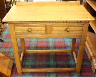 Oak Table with Two Drawers