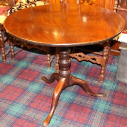 19th Cent Tip Up Mahogany Table