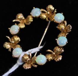 Gold & Opal Brooch